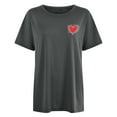 thumbnail image 4 of WILLBEST T-Shirt Femme Décontracté et à la Mode Imprimé Lettre Col Rond T-Shirt Surdimensionné, 4 of 5