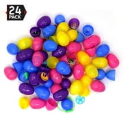 24 Pack 2 Pastel Colored Toy Filled Easter Eggs by Big Mos Toys