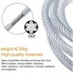 thumbnail image 2 of Cable guía resistente para luces de cadena para exteriores, uso multipropósito con cable de acero inoxidable fácil de instalar, resistente a la corrosión y al óxido, ideal para patios, decoraciones, 2 of 5