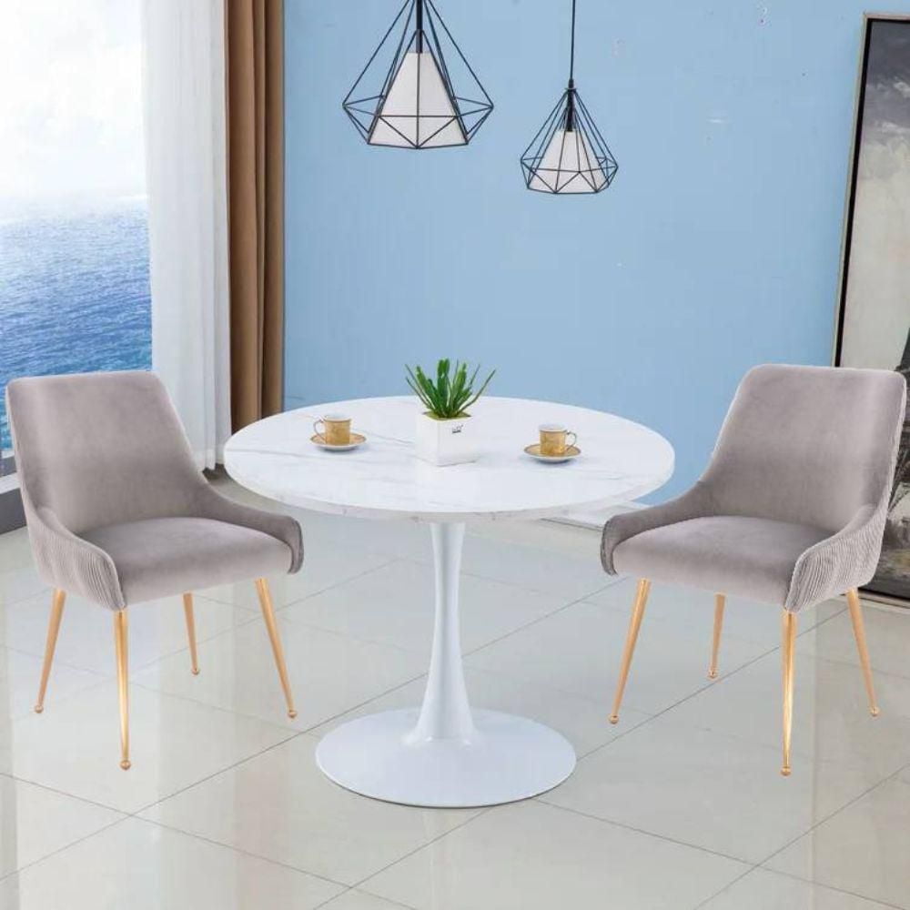 Take Me Home Henry III Dining Chair Set of 2 – Elegant Velvet Dining Accent Chairs for Perfect for Modern Dining Spaces