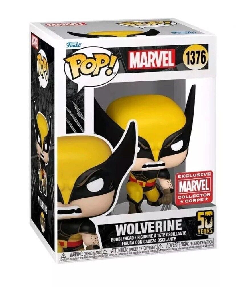 Funko Wolverine (Brown Suit) #1376 Collectible Vinyl Figure, Yellow