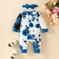 thumbnail image 6 of Gibobby Newborn Baby Girls Boys Hooded Sweater Romper Knit Bear Ear Long Sleeve Solid Color Button Jumpsuits Winter Clothes(Blue,0-3 Months), 6 of 9