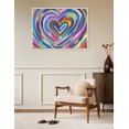 thumbnail image 6 of Kate and Laurel Sylvie Beaded EV Heart Burst 1 Vintage Framed Canvas Wall Art by EttaVee, 28x38 White, Vibrant Colorful Heart Art for Wall, 6 of 7