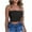 Black, variant on EGNMCR Women Thermal Underwear Sets, Long Johns Thermal Underwear for Women Women's Solid Color Summer Fashion Casual Top Tube Top Strapless Blouse Women Thermal Underwear