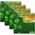 thumbnail image 5 of Dreamtimes St Patrick's Day Clover Cloth Napkins Set of 1, Oversized Washable Reusable Polyester Dinner Table Napkins for Family, Restaurant, Party Decor, 20 x 20 Inch, 5 of 7