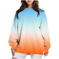 thumbnail image 2 of Turilly Women's Round Neck Long Sleeved Top With Slit Hem Sweatshirt, 2 of 4
