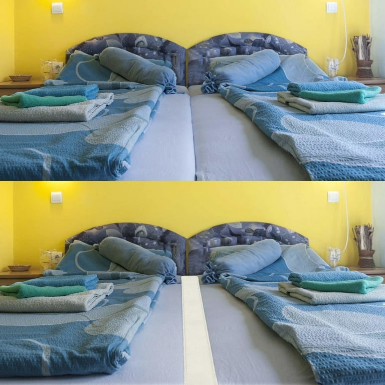 Zohankhai Bed Bridge Twin to King Converter Kit Twin Bed Connector King Maker Bed Gap Filler to Make Twin Beds Into King Mattress Connector with Strap