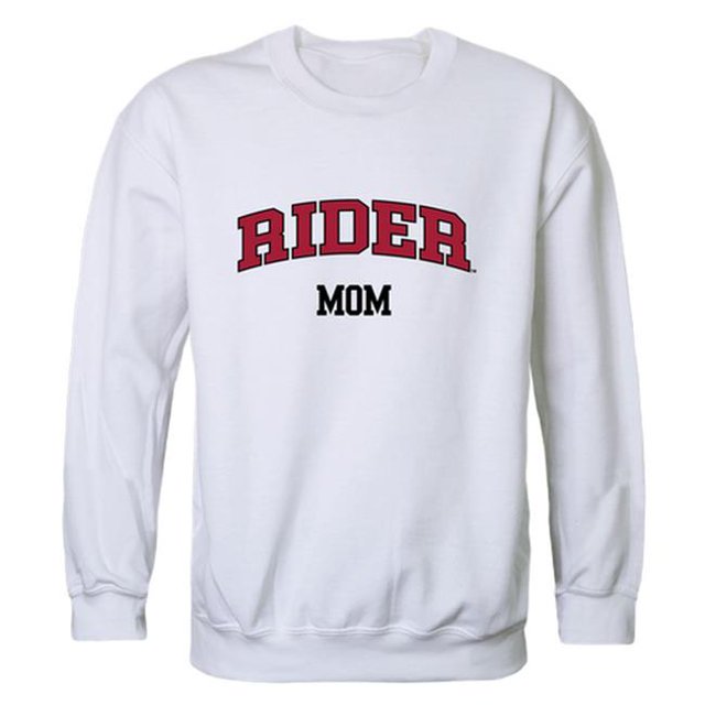 W Republic 564-368-WHT-01 Chandail en Molleton Col Rond pour Femmes Rider University Broncos Mom, Blanc - Petit