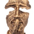 thumbnail image 2 of Suodoka Silence Is Gold Statue Antique Gold Finish Durable Resin Abstract Thinker Figurine Modern Knick-Knack Sculpture for Home Office Desk Library Desktop Decor (8.27 inches / 21 cm), 2 of 9