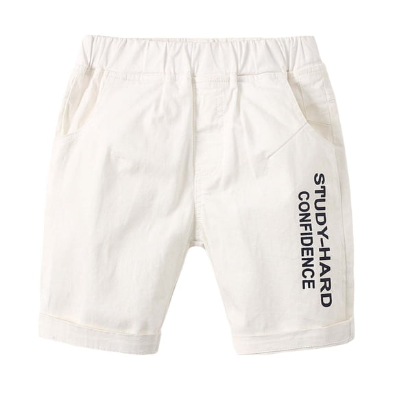 Kids Boys Shorts Casual Letter Print Elastic Waist Shorts Drawstring Shorts Boy Summer Outfit Boy Clothes 5-6 Years Boys Clothes