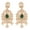 D556 Green, variant on by Touchstone "Hollywood Glamour Oscar Collection " Indian Candy Red Faux Ruby and White Crystals Dazzling Bridal Jewelry Chandelier Earrings For Women In Gold Tone.