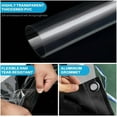 thumbnail image 6 of TOPCHANCES Clear Vinyl Curtains with Zipper Entry, Heavy Duty Waterproof PVC Clear Tarp with Grommets, Outdoor Clear Panel Curtain for Porch, Pergola, Gazebo, Patio, Enclosure (8'H x 10'W, Black), 6 of 16