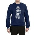 thumbnail image 2 of Sexy Tattooed Marilyn Monroe Pop Culture Unisex Crewneck Graphic Sweatshirt, Navy, Large, 2 of 3