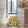 thumbnail image 4 of Black White Checker Sunflower Pattern Kitchen Rug Mat,Kitchen Runner Rugs Non Skid Washable,Decorative Kitchen Floor Mats for Kitchen,Sink,Laundry,17"x47.2", 4 of 7