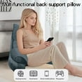 thumbnail image 4 of Reading Pillow for Bed with High Arm Rests ,Back Support Pillow for Sitting Up in Bed with Shredded Memory Foam for Reading, TV, Gaming or Relaxing on Floor（Charcoal Gray, Large）, 4 of 12