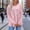 *Pink, variant on ClodeEU Women's Long Sleeve Crewneck Empire Waist Shirts,Loose Fit Pleated Flowy Tunic Tops Purple,Womens Plus XXXL