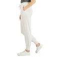thumbnail image 3 of Style & Co Women's Ribbed Jogger Pants White Size Large, 3 of 3