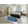 thumbnail image 5 of Ahgly Company Machine Washable Indoor Square Transitional Jeans Blue Area Rugs, 5' Square, 5 of 7