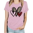 thumbnail image 1 of LSLJS T-Shirt Décontracté à Manches Courtes et Col Rond pour Femmes avec Imprimé Cœur, 1 of 3