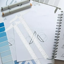 Tineasur 2PCS Measuring Tool T Shape Transparent Plastic for Engineer and Draftsman