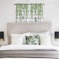 thumbnail image 3 of Spring Plants Kitchen Curtains Window Panels, Watercolor Leaves Birds Flowers Gray Plaid Insulated Window Treatment Curtain, Grommet Curtains for Bedroom/Living Room/Bathroom, 2 Piece 42"Wx45"L, 3 of 8