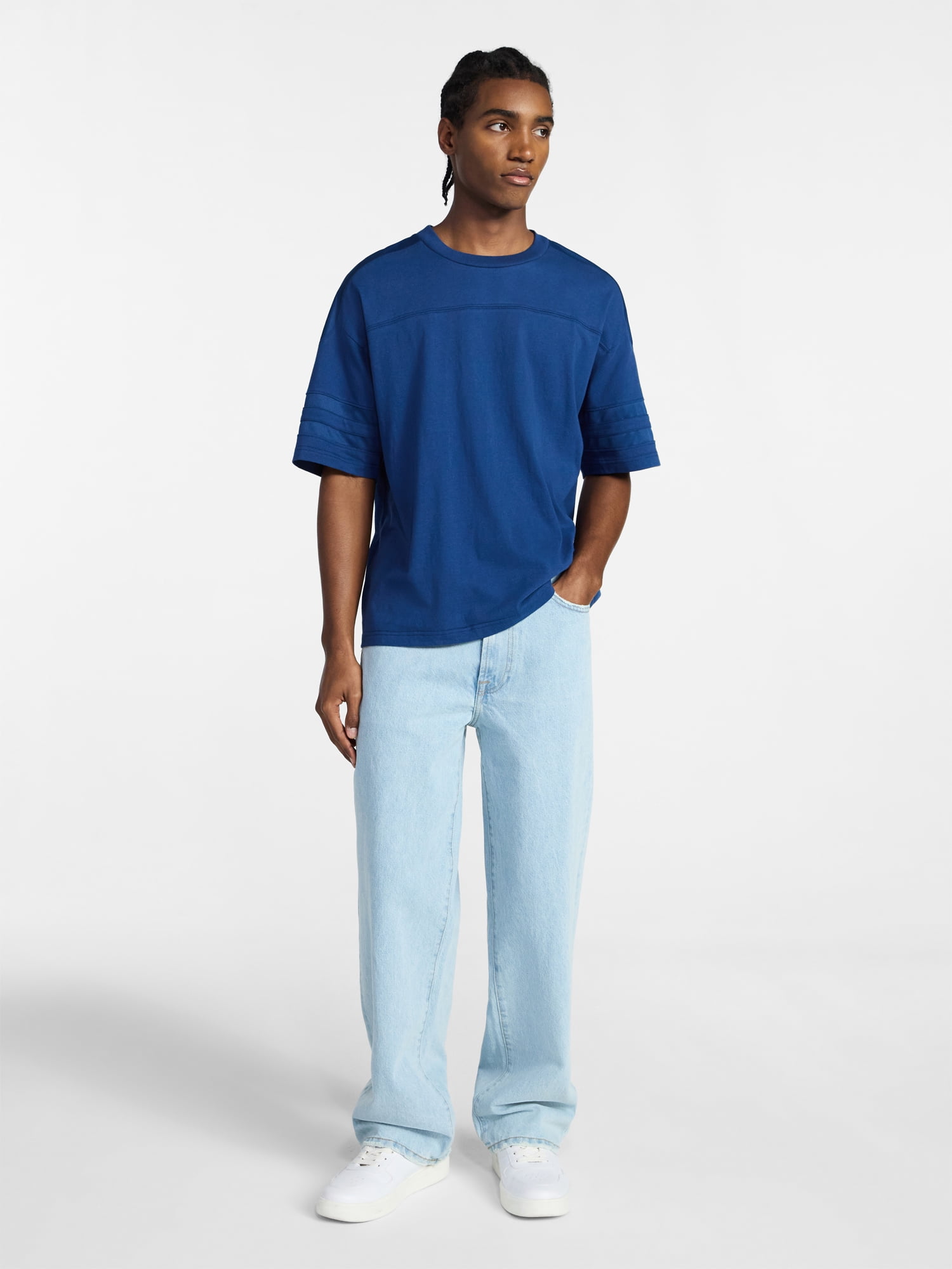No Boundaries Mesh Football Tee with Short Sleeves, Men's XS-4XLT