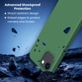 thumbnail image 3 of Entronix Silicone Case Compatible with iPhone 17e, Soft-Touch & Slim Protective Cover, Green, 3 of 5