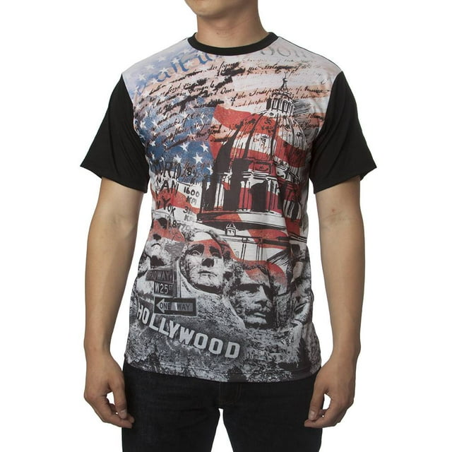 Mens American Patriot Sublimation T-Shirt - Small