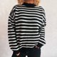 thumbnail image 1 of Ailaofu Women's Sweater-Hampstead Narrow Stripe, 1 of 5