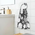 thumbnail image 5 of Dreamtimes Black and White Flowers Hand Towels, 2 PCS, Highly Absorbent Soft Cotton Face Towels Bathroom Decorative Towel for Beach Gym Spa Shower, 16x28In, 5 of 7