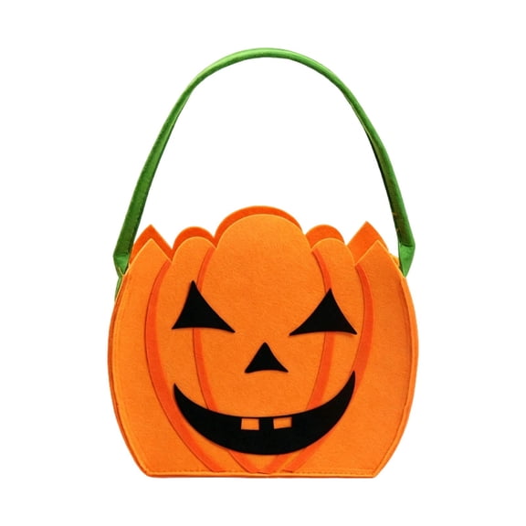 LILIYA Halloween Candy Bucket Bag, Large Capacity Cartoon Tote Bag, Spooky Party Storage Pouch, Trick or Treating Pouch Bag, Fall Holiday Seasonal Carrier Bag
