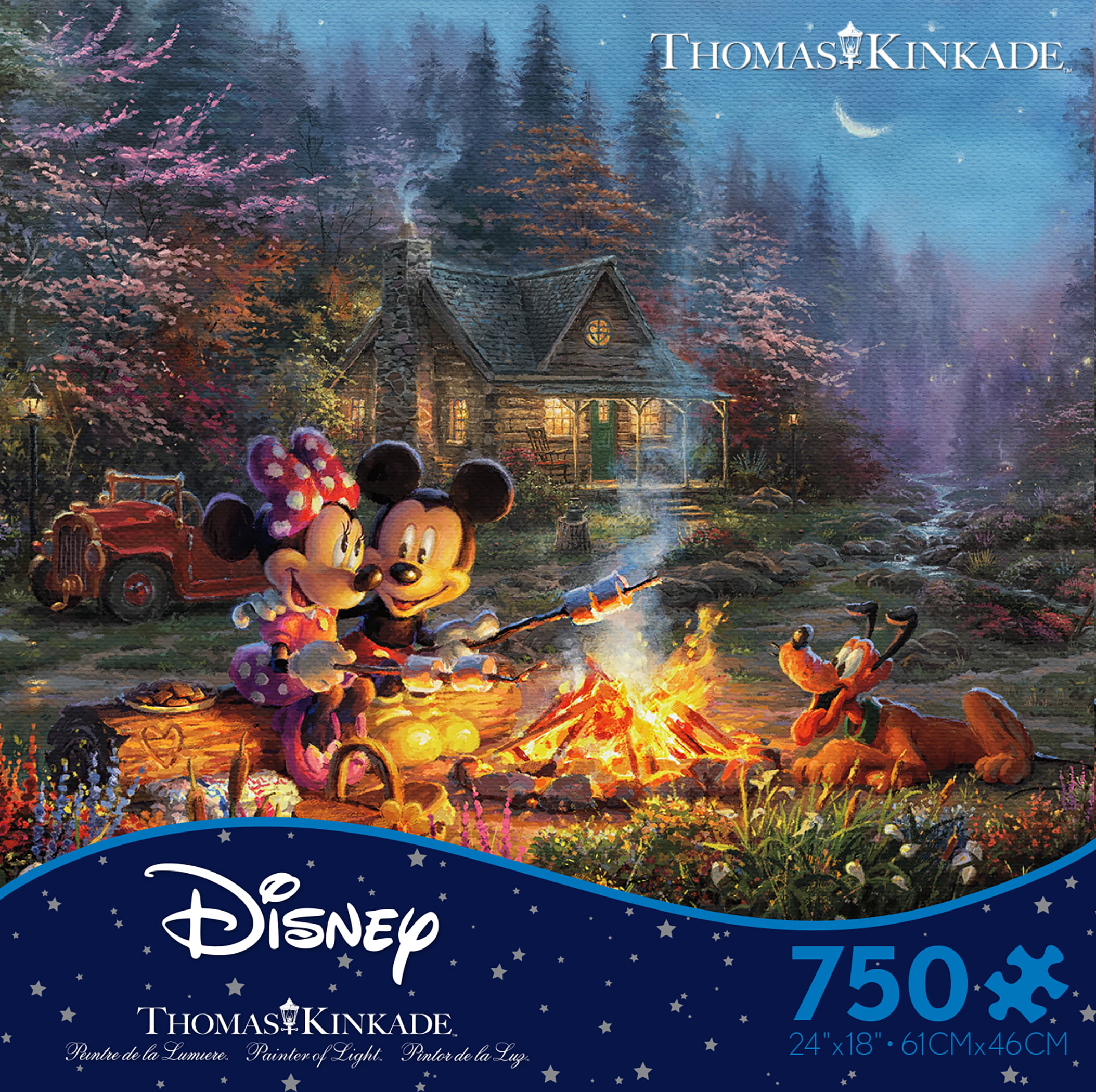 Thomas Kinkade Disney Mickey Minnie Hollywood Jigsaw Puzzle 750 Piece 