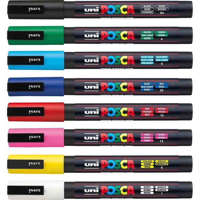 Marcador de pintura Uniball Posca a base de agua para todas las superficies