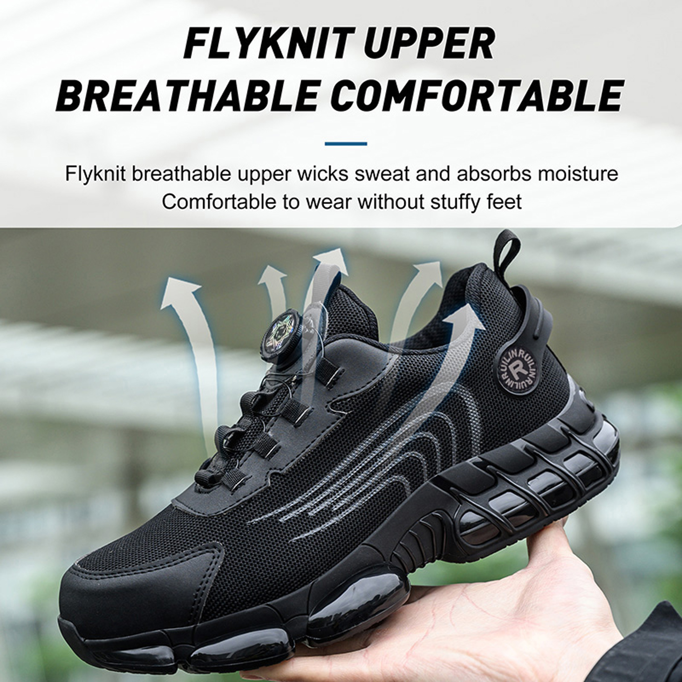 XQJ Men's Steel Toe Safety Work Shoe photo 3