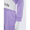 thumbnail image 5 of Haitryli Big Girls Long Sleeve Cropped Hoodie Sleeveless Tank Tops with Sweatpants Set 3 Piece Workout Clothes Set Purple 4-5, 5 of 7