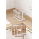 thumbnail image 2 of Portable Glass Cup Organizer, Home Kitchen Storage Glass Cup Holder with Wooden Handle Metal and Silicone Case, Glass Cup Storage Holder (White), 2 of 4