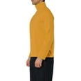 thumbnail image 4 of MODA NOVA Big & Tall Men's Solid Color Turtleneck Long Sleeve Pullover Tops Dark Yellow XL(46), 4 of 5
