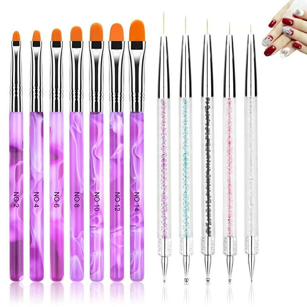 Pincel Para Uñas, Bolígrafos Para Diseño De Uñas, Juego De Pinceles Para Decoración De Uñas, Pincel De Pintura Para Decoración De Uñas Suave Y Duradero Para Esposa Y Hermana Yuarrent CE005754-00