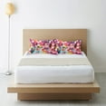 thumbnail image 6 of Yayeee Pillowcase Standard Size Set of 2 Satin Wrinkle Resistant Pillow Case, Black Colorful Circles, 6 of 7