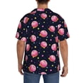 thumbnail image 5 of Fotbe Cartoon Donut Planets print Short Sleeve Button Down Shirts for Men Casual Summer Beach Wrinkle Free Shirt-Large, 5 of 7