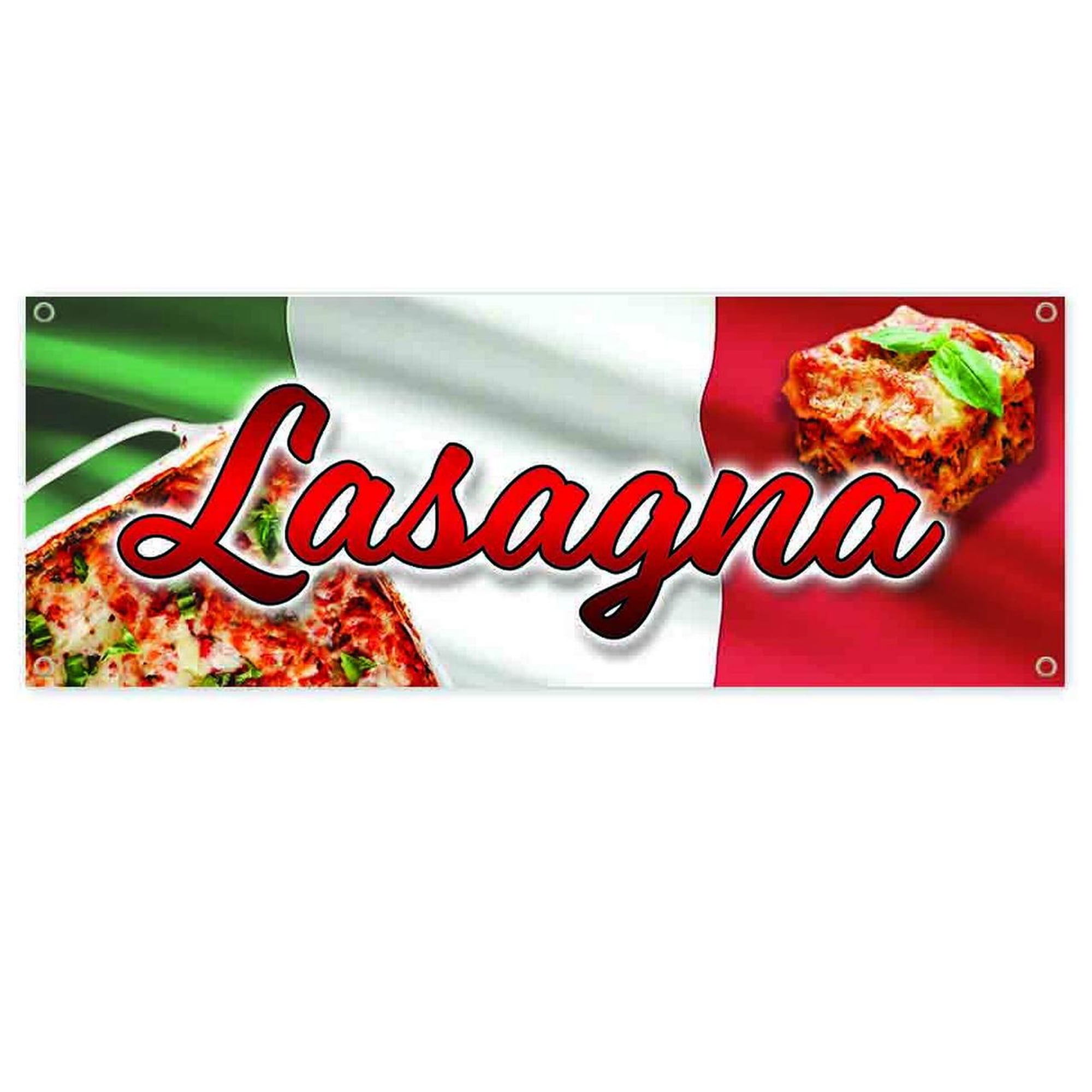 Lasagna 13 oz Vinyl Banner With Metal Grommets