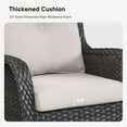 thumbnail image 5 of Planntonneo Outdoor Swivel Gliders Chair Set of 2, Patio Wicker High Back Swivel Rocker Chair with Beige Cushions for Balcony Deck Porch, 5 of 10