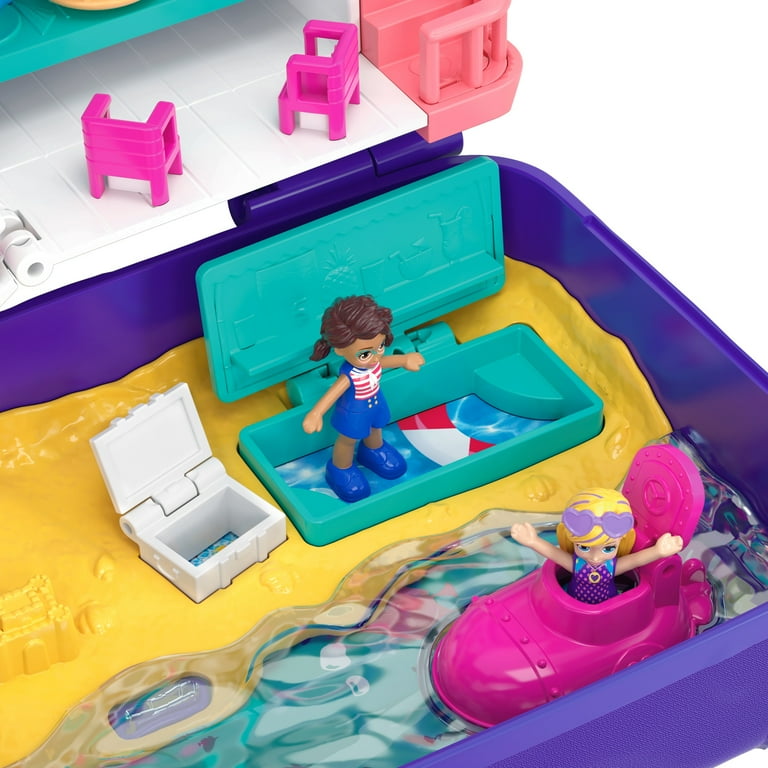 Polly Pocket Hidden Places Beach Vibes Backpack Compact with 2