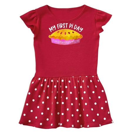 

Inktastic My 1st Pi Day Pink Pie Pan Pun Gift Toddler Girl Dress