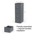 Staples 4Drawer Vertical File Charcoal Letter 18" D (52148