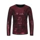 thumbnail image 5 of INSPIRE CHIC Camisetas para hombres con cuello redondo de manga larga y ajuste regular, con lentejuelas brillantes, color rojo M, 5 of 6