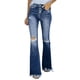 thumbnail image 1 of Gibobby Jeans mujer cintura alta Pantalones vaqueros ajustados de cintura alta a la moda desgastados informales de los años 90 para mujer(Azul,XL), 1 of 5