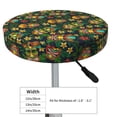 thumbnail image 4 of Susaid Mask Tropical Flower Print Elastic Bar Stool Cover Personalized Washable Stool Cover for Barbershop Home Bar Kitchen-12 inch, 4 of 7