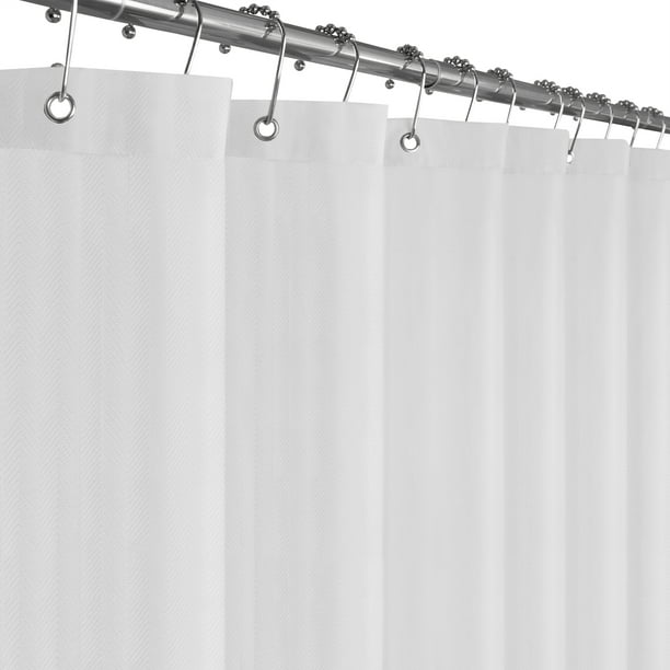Maytex White Fabric Shower Curtain 72 X Com Maytex White Fabric Shower Curtain 72, Vinyl Shower Curtain Liner 54 X 72