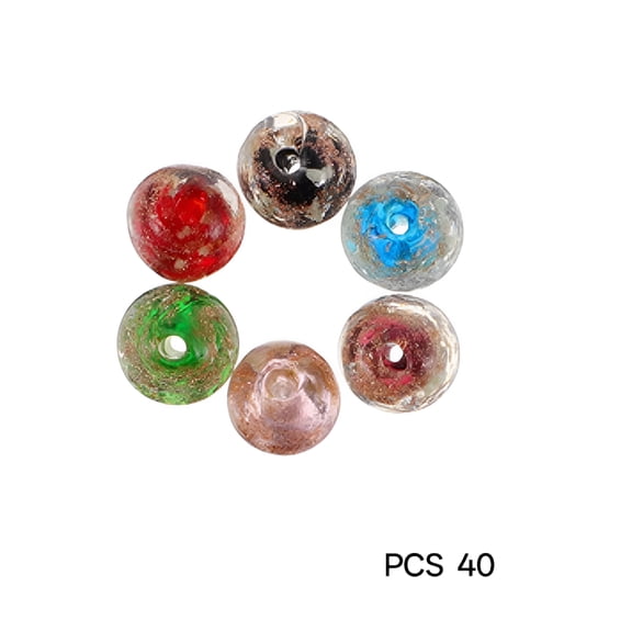 DESIGNICE 40 Pcs Glow in the Dark Beads Small Glass Beads Tiny Beads for Crafts Jewelry Making Small Beads